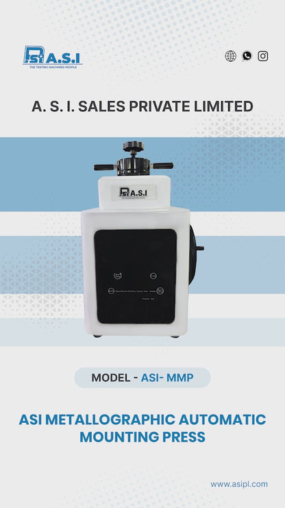 ASI Metallographic Automatic Mounting Press, ASI- MMP